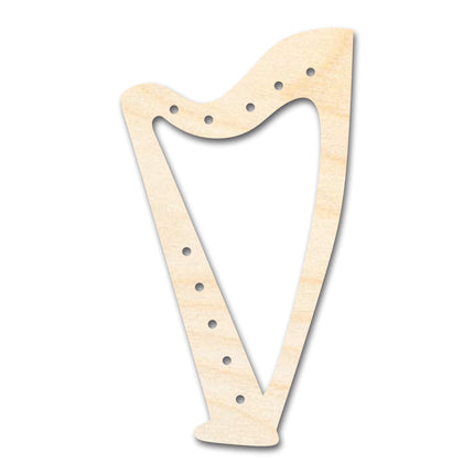 Unfinished Wood Harp with Holes Shape - Craft - up to 46"