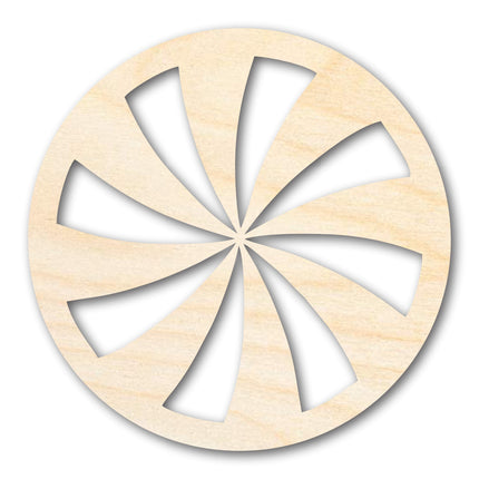 Unfinished Wood Peppermint Candy Shape - Craft - up to 46"