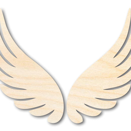 Unfinished Wood Angel Wings Shape - Craft - up to 46"
