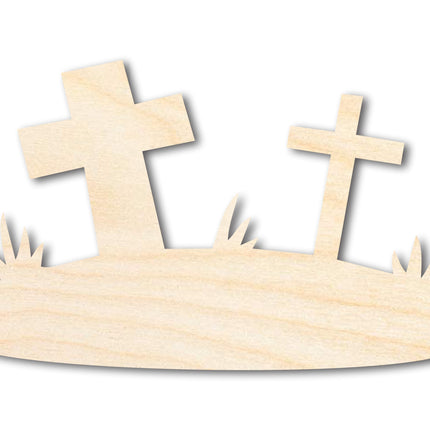 Unfinished Wood Graveyard Shape - Craft - up to 46"
