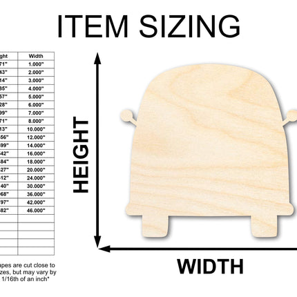 Unfinished Wood Van Shape - Craft - up to 46"