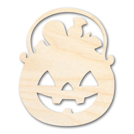 Unfinished Wood Candy Jack-O-Lantern Shape - Craft - up to 46"
