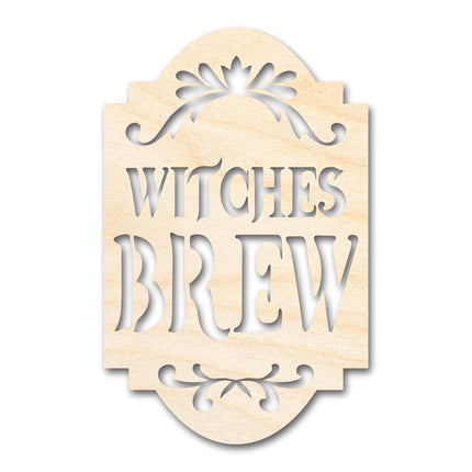 Unfinished Wood Witches Brew Shape - Craft - up to 46"
