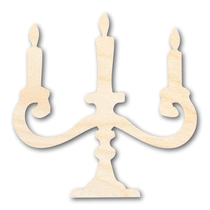 Unfinished Wood Candelabra Shape - Craft - up to 46"