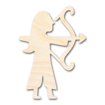 Unfinished Wood Archer Shape - Craft - up to 46"