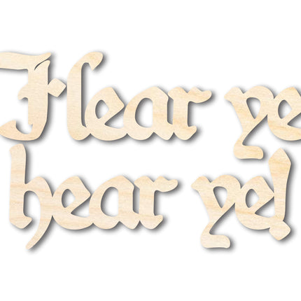 Unfinished Wood Hear ye, hear ye! Shape - Craft - up to 46"