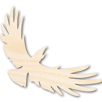 Unfinished Wood Flying Crow Shape - Craft - up to 46"