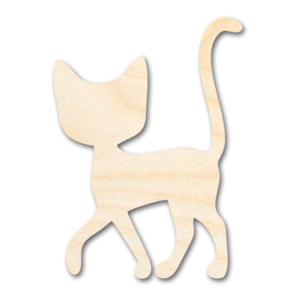 Unfinished Wood Cat Silhouette Shape - Craft - up to 46"