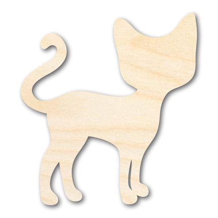Unfinished Wood Cat Silhouette Shape - Craft - up to 46"