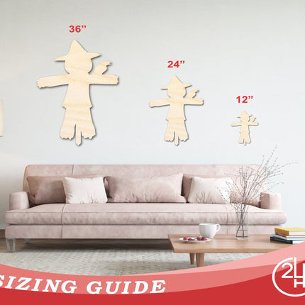 Unfinished Wood Scarecrow Shape - Craft - up to 46"