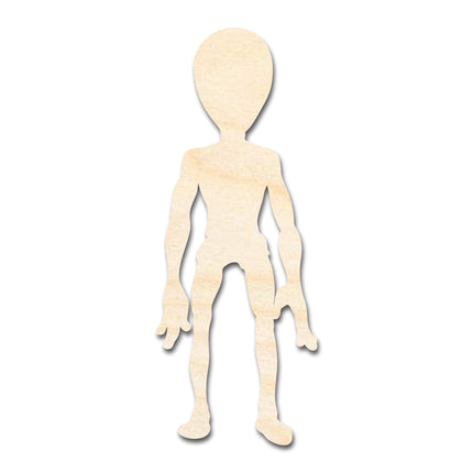 Unfinished Wood Grey Alien Shape - Craft - up to 46"