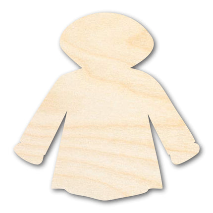 Unfinished Wood Raincoat Shape - Craft - up to 46"