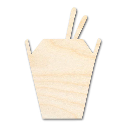 Unfinished Wood Asian Takeout Shape | Craft Cutout | up to 46" DIY