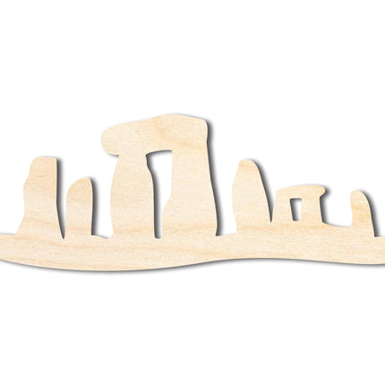 Unfinished Wood Standing Stones Shape | Craft Cutout | up to 46" DIY