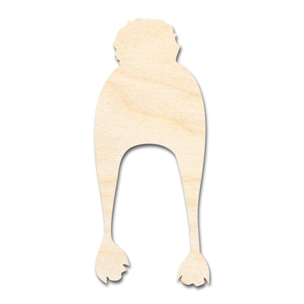 Unfinished Wood Winter Hat Silhouette Shape - Craft - up to 46"
