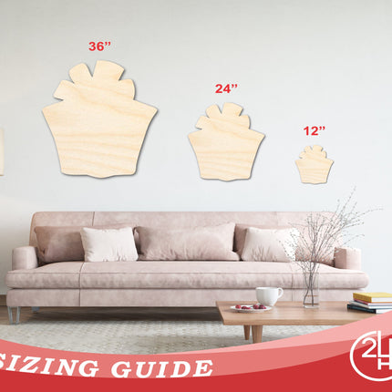 Unfinished Wood Crafty Present Shape | Craft Cutout | up to 46" DIY