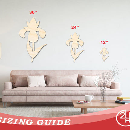 Unfinished Wood Crocus Flower Shape | Spring Craft Cutout | up to 46" DIY