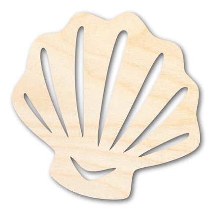 Unfinished Wood Sea Shell Shape | Ocean Beach Craft Cutout | up to 46" DIY