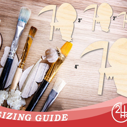 Unfinished Wood Grim Reaper Shape | Craft Cutout | up to 46" DIY
