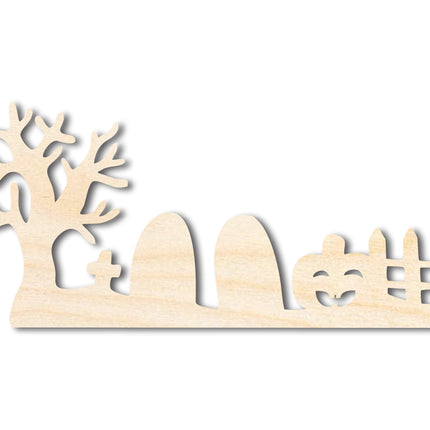Unfinished Wood Graveyard Shape - Craft - up to 46"