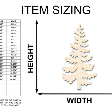 Unfinished Wood Pine Tree Shape - Craft - up to 46"