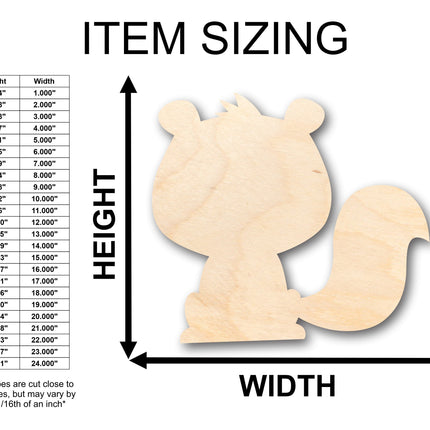 Unfinished Wood Baby Skunk Shape - Craft - up to 46" DIY