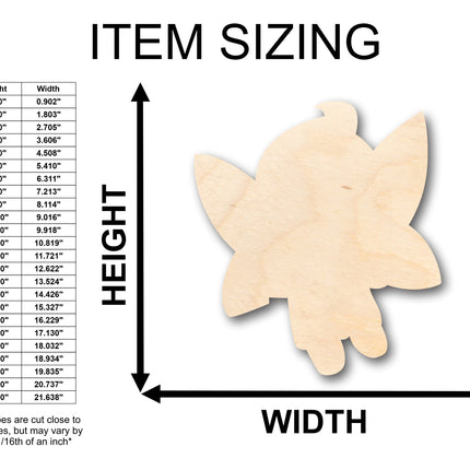Unfinished Wood Cute Fairy Shape - Craft - up to 46" DIY