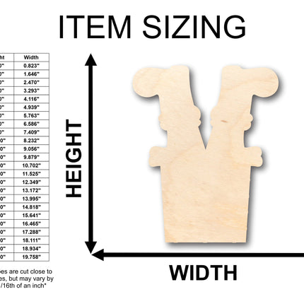 Unfinished Wood Santa Chimney Shape - Craft - up to 46" DIY