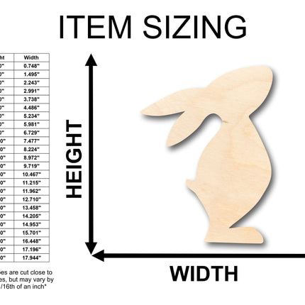Unfinished Wood Standing Rabbit Shape - Craft - up to 46" DIY