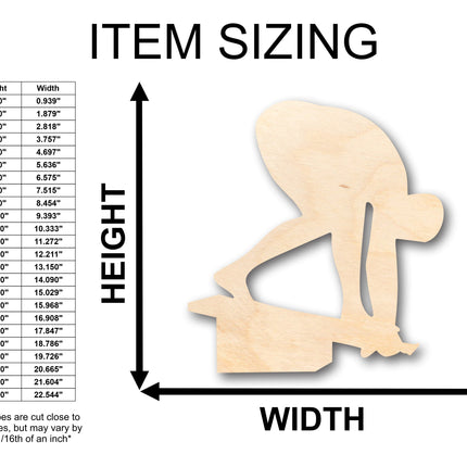 Unfinished Wood Swimming Shape - Craft - up to 46" DIY