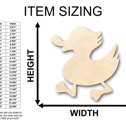 Unfinished Wood Walking Duck Shape - Craft - up to 46" DIY