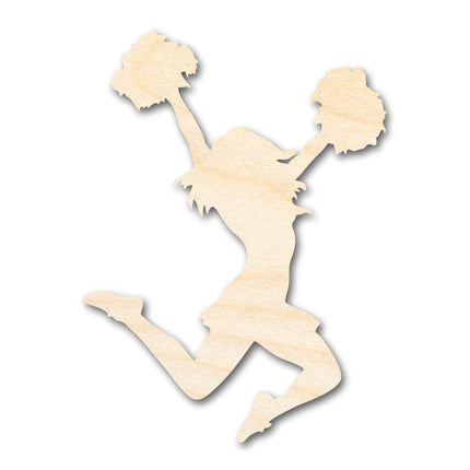 Unfinished Wood Cheerleader Silhouette | DIY Cheerleading Craft Cutout | up to 46" DIY