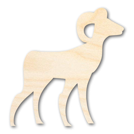 Unfinished Wood Aries Ram Shape - Zodiac Craft - up to 46"