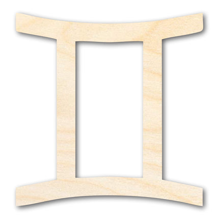 Unfinished Wood Gemini Sign Shape - Zodiac Craft - up to 46"