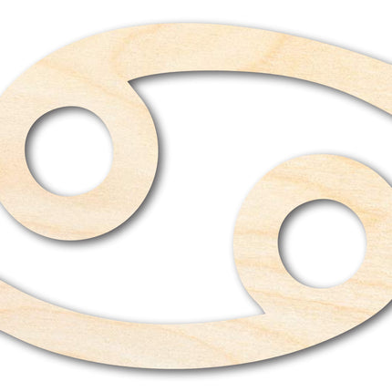 Unfinished Wood Cancer Sign Shape - Zodiac Craft - up to 46"