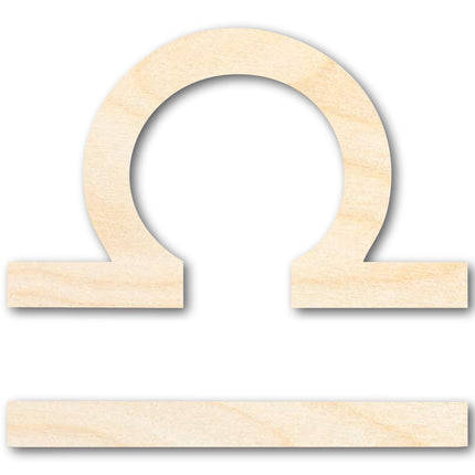 Unfinished Wood Libra Sign Shape - Zodiac Craft - up to 46"