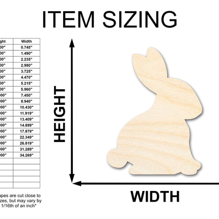 Unfinished Wood Bunny Shape - Garden Bunny Craft - up to 46" DIY