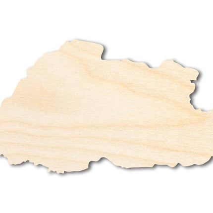 Unfinished Wood Bhutan Country Shape - South Asia Craft - up to 46" DIY