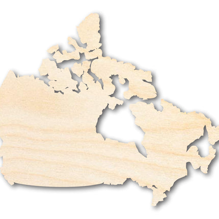 Unfinished Wood Canada Country Shape - North America Craft - up to 46" DIY
