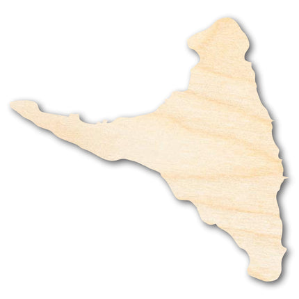 Unfinished Wood Ndzuwani Island Shape - Comoros Craft - up to 46" DIY