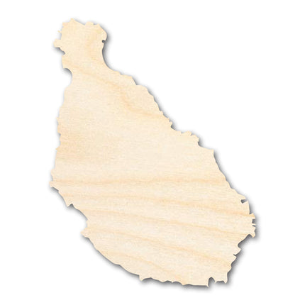 Unfinished Wood Santiago Island Shape - Cabo Verde Craft - up to 46" DIY