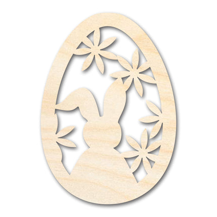 Unfinished Wood Easter Bunny Flower Egg Shape - Easter Craft - up to 46" DIY