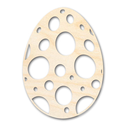 Unfinished Wood Spotted Egg Shape - Easter Craft - up to 46" DIY