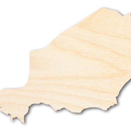 Unfinished Wood Niger Shape - West Africa Craft - up to 46" DIY