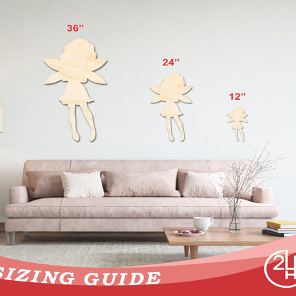 Unfinished Wood Fairy Shape | Craft Cutout | up to 46" DIY