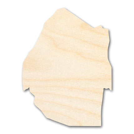 Unfinished Wood Eswatini Country Shape - South African Craft - up to 46" DIY