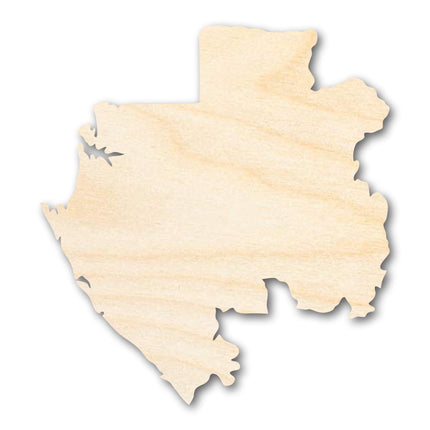 Unfinished Wood Gabon Country Shape - Central African Craft - up to 46" DIY