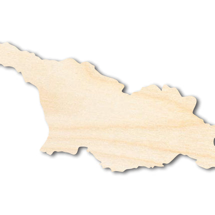 Unfinished Wood Georgia Country Shape - Euroasian Craft - up to 46" DIY