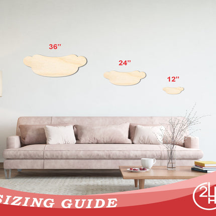 Unfinished Wood Hot Dog Shape | Craft Cutout | up to 46" DIY