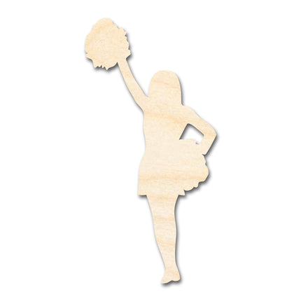 Unfinished Wood Cheerleader Silhouette | DIY Cheer Craft Cutout | up to 46" DIY